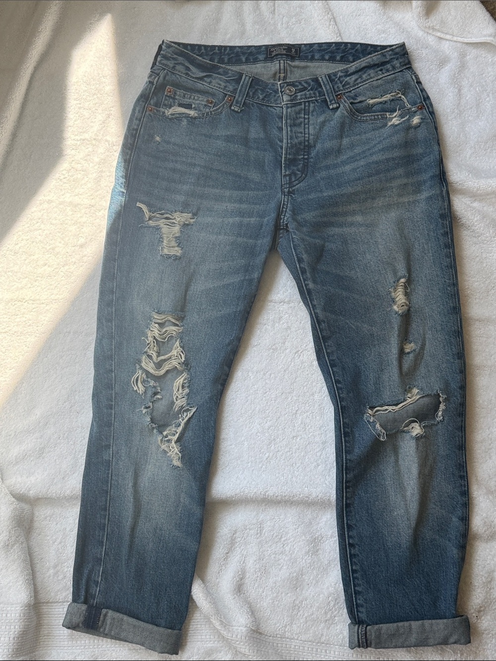 Vintage Abercrombie & Fitch Slim Boyfriend Jeans - Medium Blue